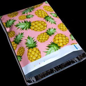 25 Designer Pineapple Poly Mailers 10x13
